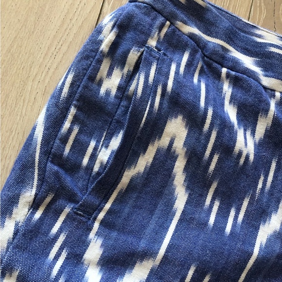 J. Crew Deep Lagoon Sunfaded Ikat Cuffed 4 Pocket Shorts Size 4 - Picture 4 of 10